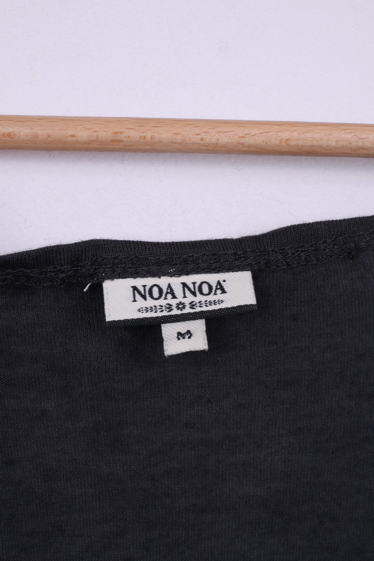 Noa Noa Femmes M Mini Robe Gris Col Rond Manches Longues Été 