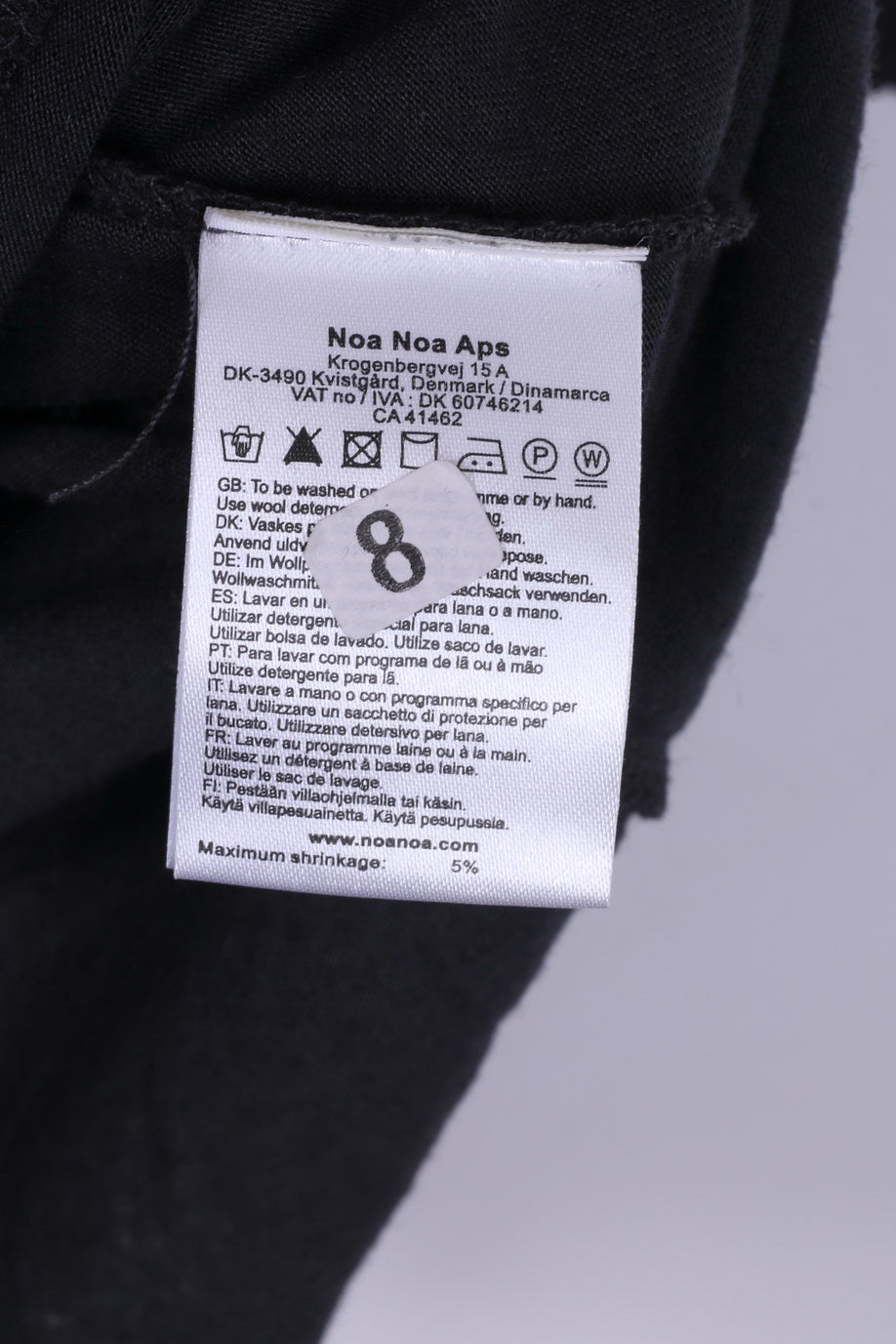 Noa Noa Femmes M Mini Robe Gris Col Rond Manches Longues Été 