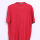 Duck and Cover Mens XL Polo Shirt Red Washed Look Cotton Top Jersey - RetrospectClothes