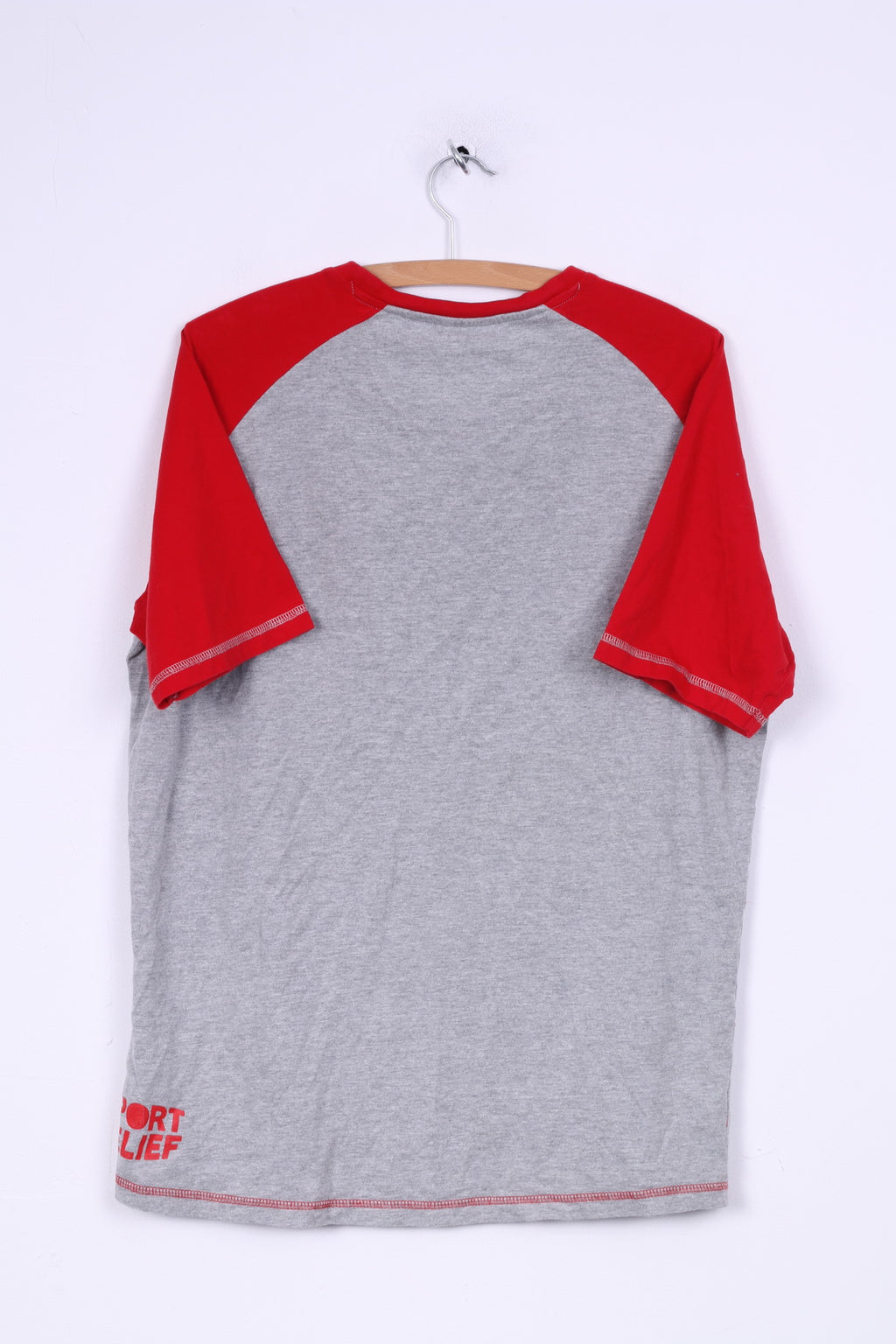 Sport Relief 2012 Chemise graphique XL à manches raglan pour homme en coton gris