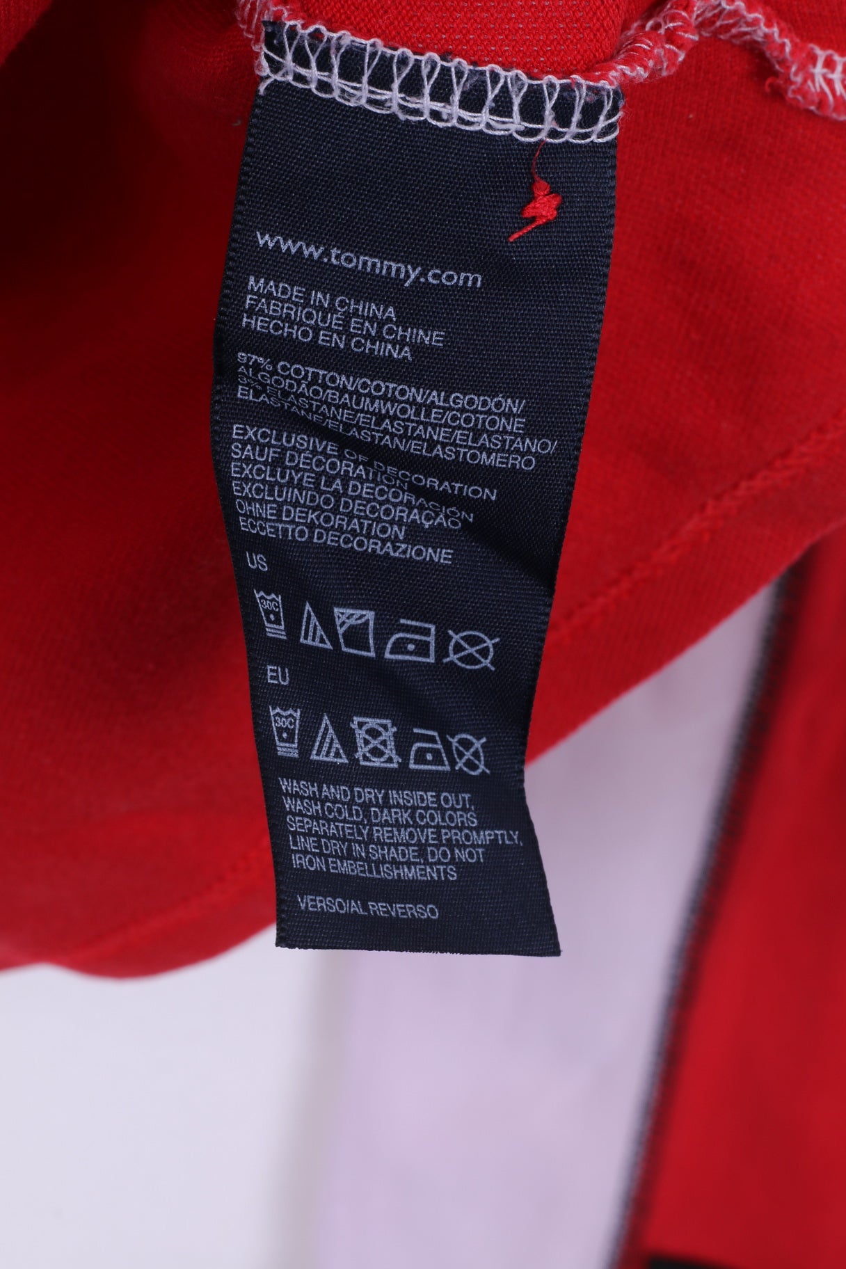 Polo Tommy Hilfiger da donna 40 L a maniche lunghe in cotone rosso Best Of The Alps 