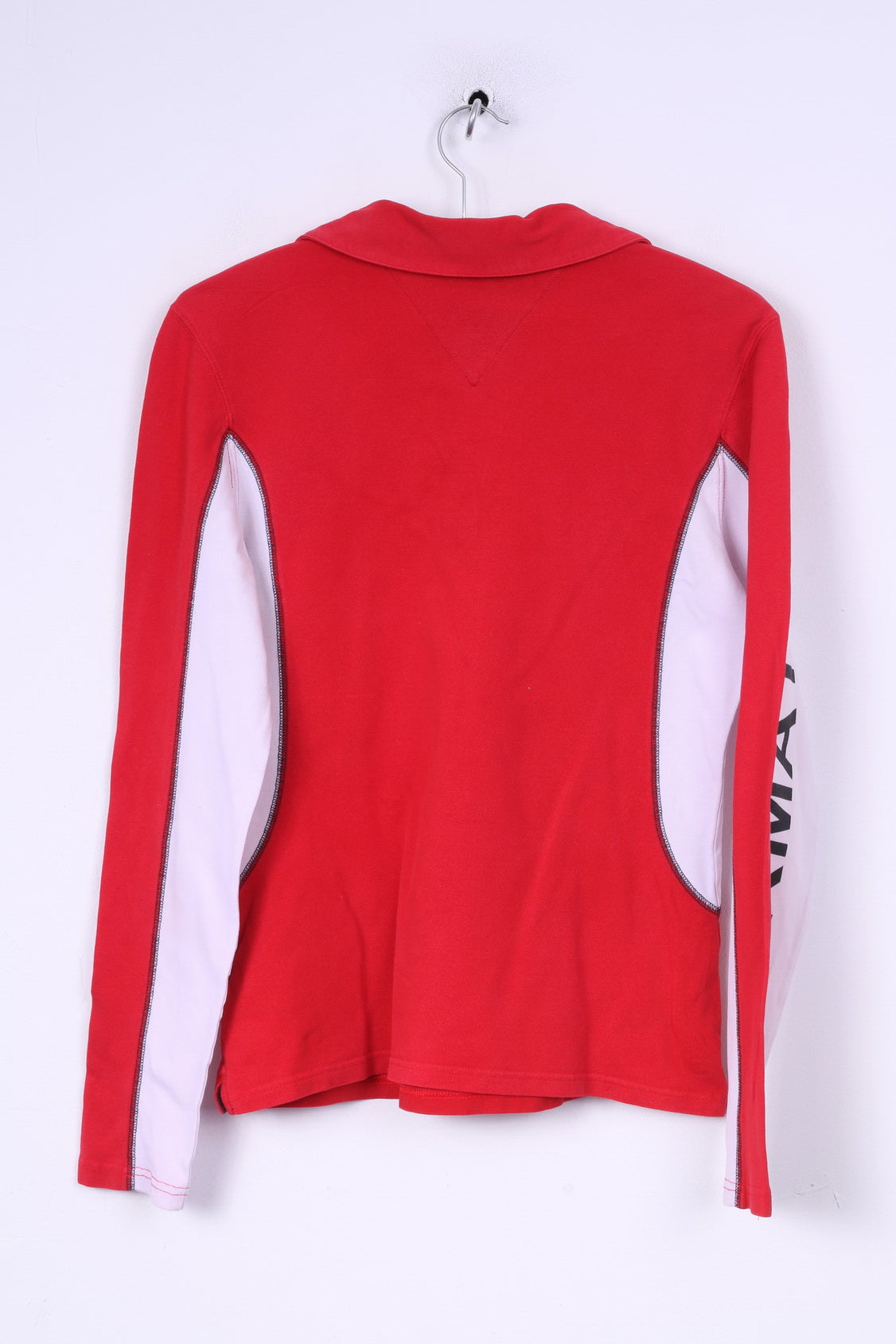 Tommy Hilfiger Womens 40 L Polo Shirt Long Sleeve Red Cotton Best Of The Alps