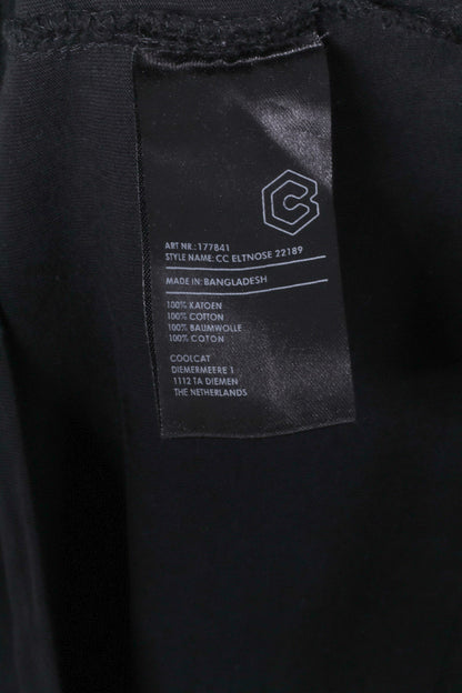 Coolcat Mens XL T- Shirt Black Cotton Graphic Sanda Shiny Nose Top