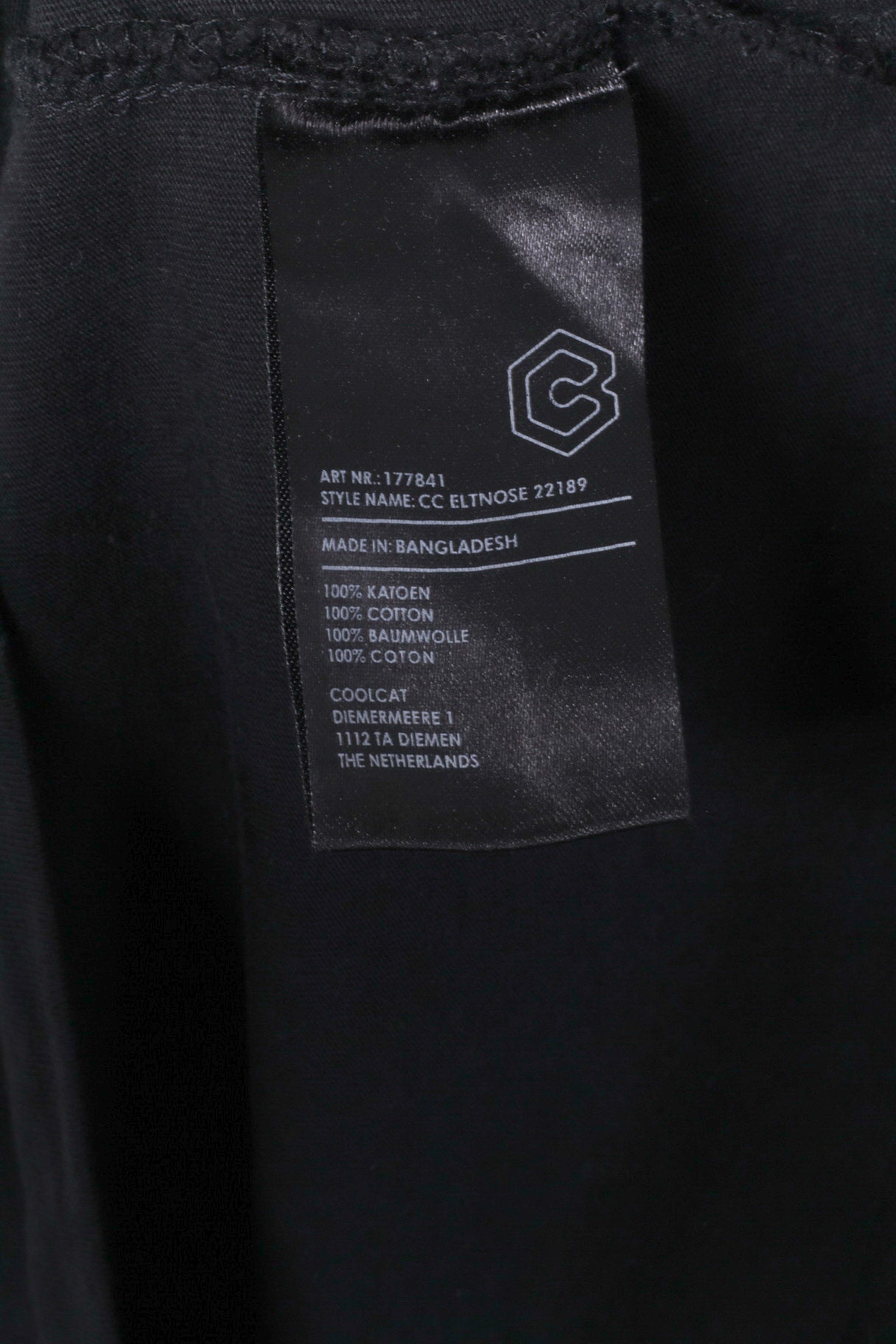 Coolcat T-shirt XL pour homme en coton noir graphique Sanda avec nez brillant