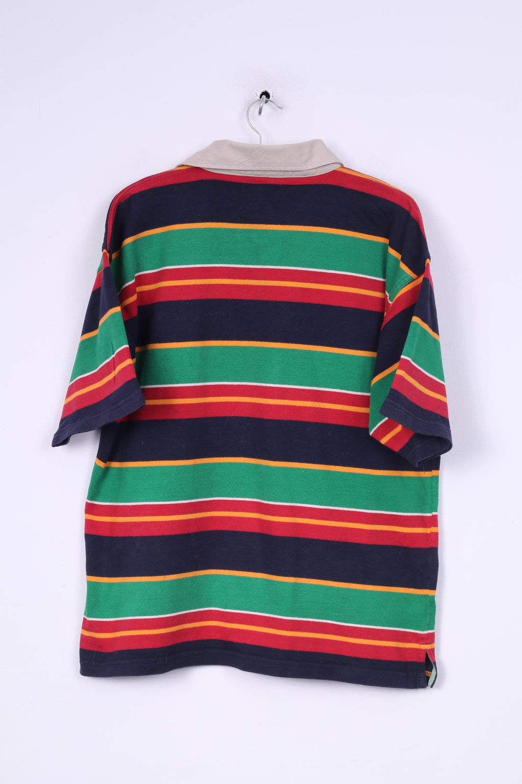 Peper Work Polo XL Homme Rayé Multicolore Manches Courtes Coton 