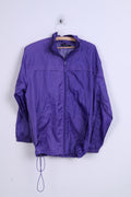 Dunnes Stores Giacca da donna, giacca a vento viola, cappuccio leggero