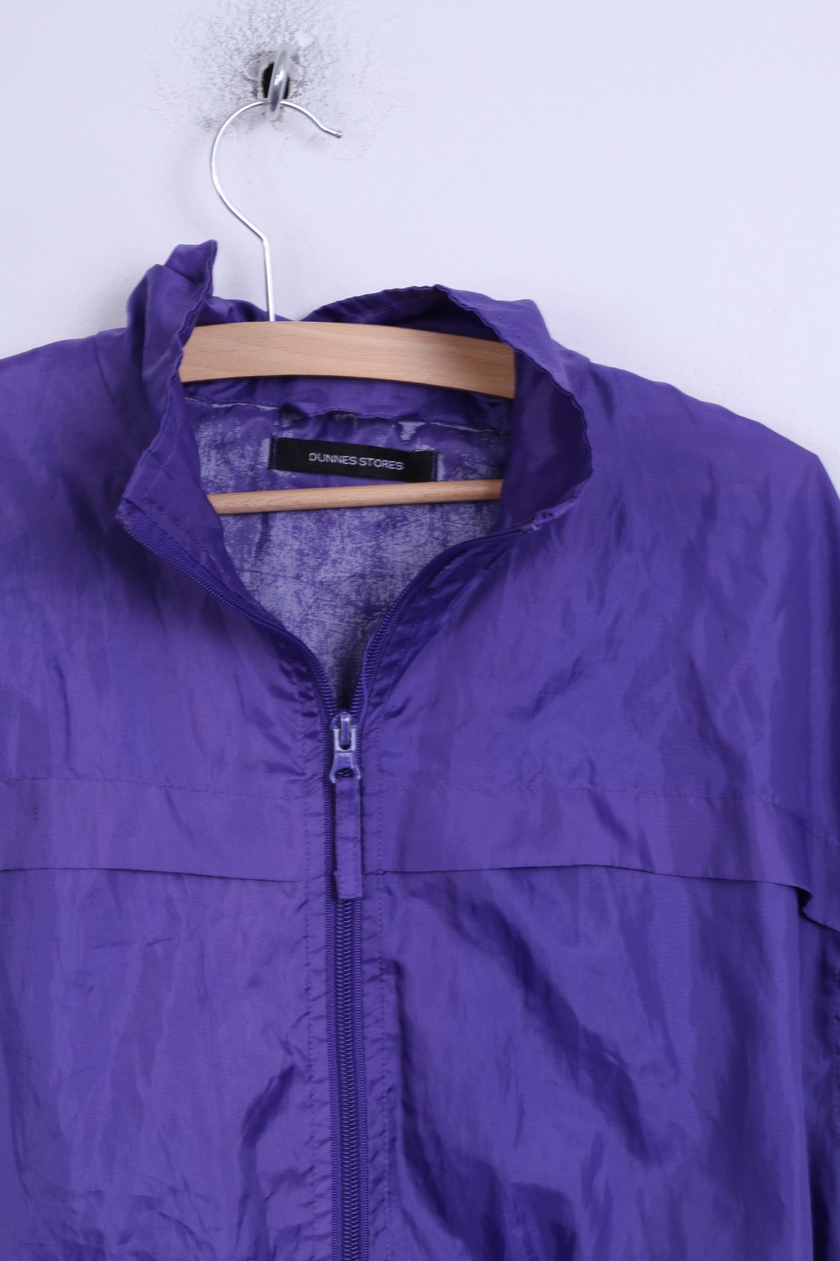Dunnes Stores Womens S Jacket Purple Windbreaker Hood Light Top