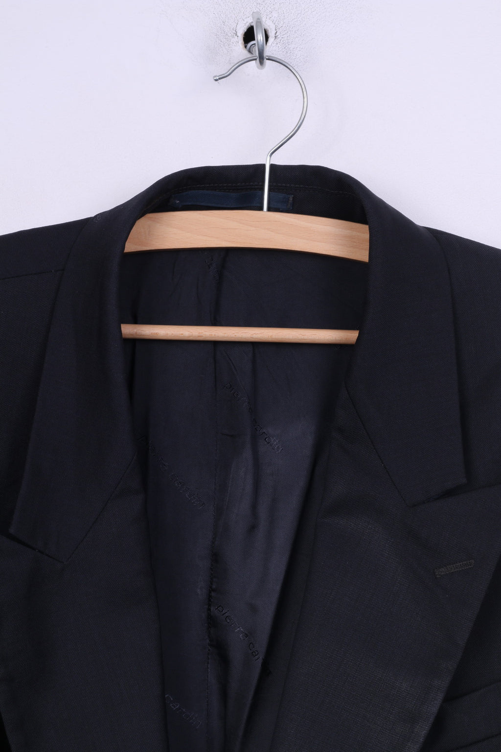 Giacca blazer da uomo anni '40 Pierre Cardin Collezione classica blu scuro Lana doppio petto 