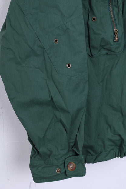 Vintage Mens XL Jacket Hood Green Parka - RetrospectClothes