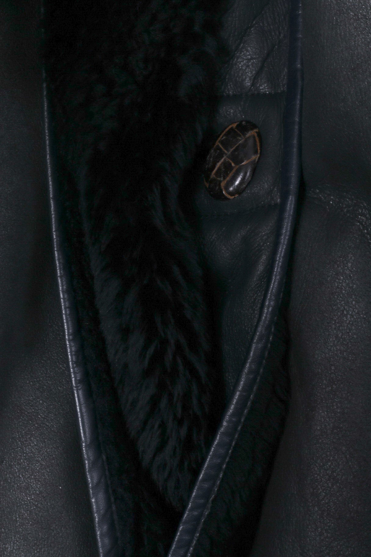 Vintage Women 10 36 M Heavy Coat Brown Leather Fur Lined Siberian Long Top