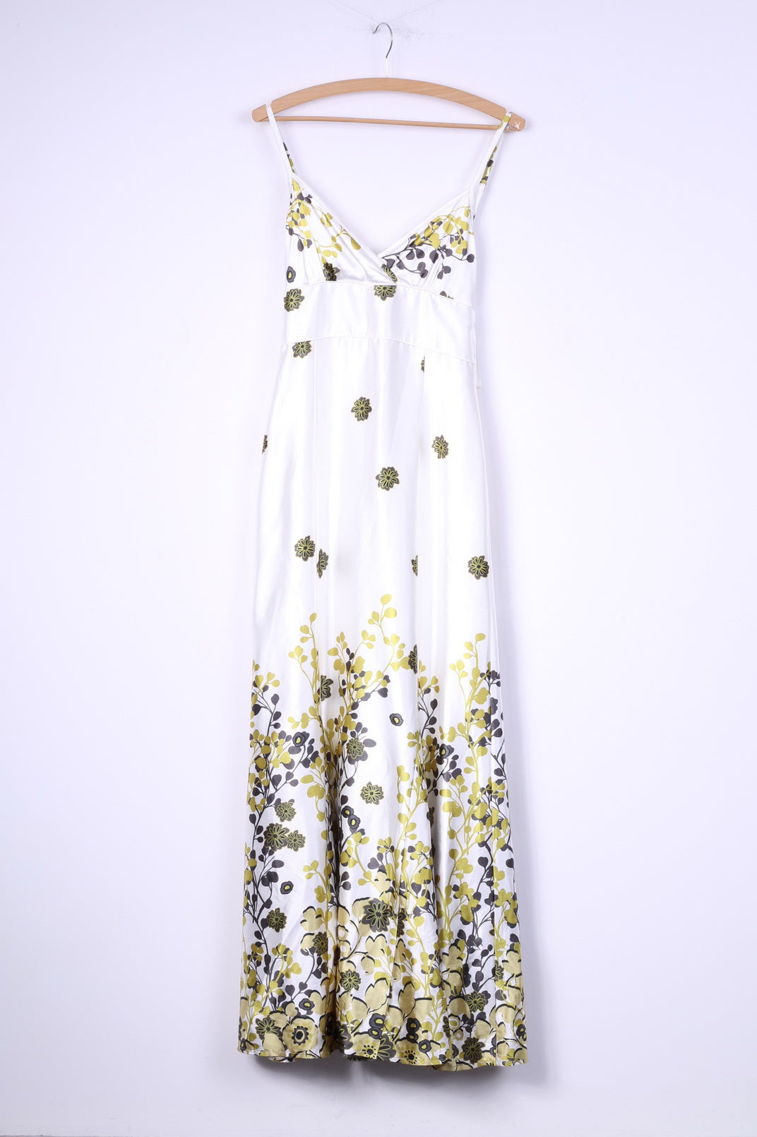 DONNA by Halolhuber Femme 36 S Robe Maxi Blanc Brillant Imprimé Floral Longue Sexi 
