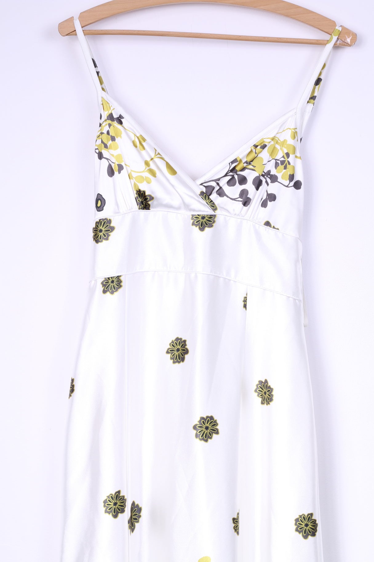 DONNA by Halolhuber Femme 36 S Robe Maxi Blanc Brillant Imprimé Floral Longue Sexi 