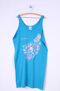 Tissus Lexington inc. Robe Taille Unique Key Largo Coton Sans Manches Bleu 