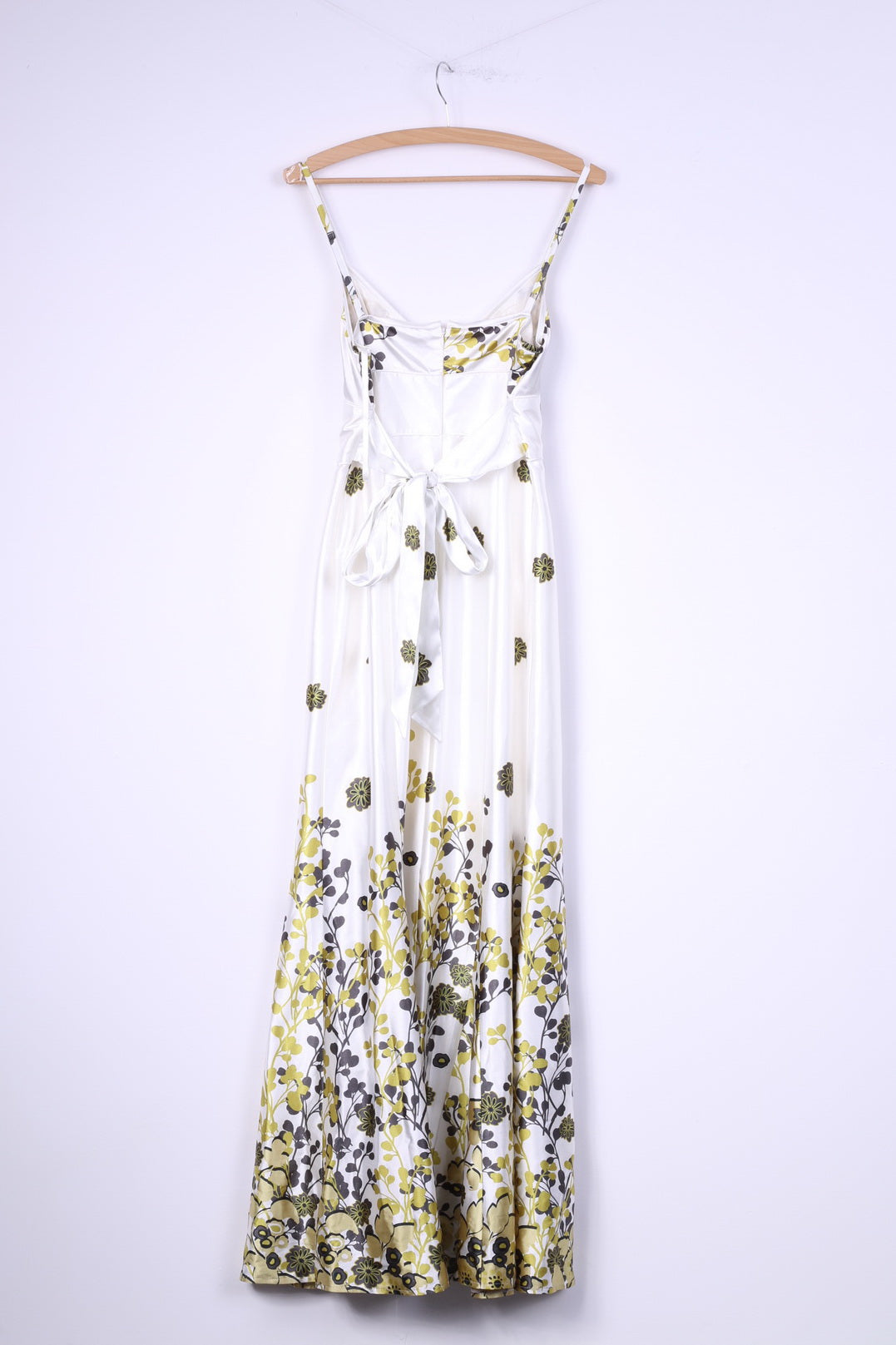 DONNA by Halolhuber Femme 36 S Robe Maxi Blanc Brillant Imprimé Floral Longue Sexi 