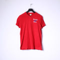 T-shirt Hollister California da uomo L (M) Top classico in cotone rosso con scollo a V