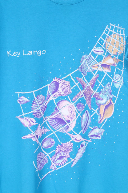 Lexington fabrics inc. Womens One Size Dress Key Largo Cotton Sleeveless Blue