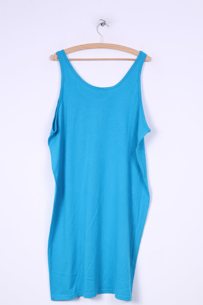 Lexington fabrics inc. Womens One Size Dress Key Largo Cotton Sleeveless Blue