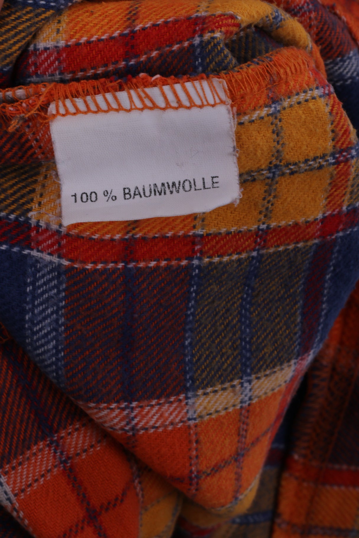 Day by Day Clothing Company Womens L Casual Shirt Orange Cotton Snaps Vintage Top