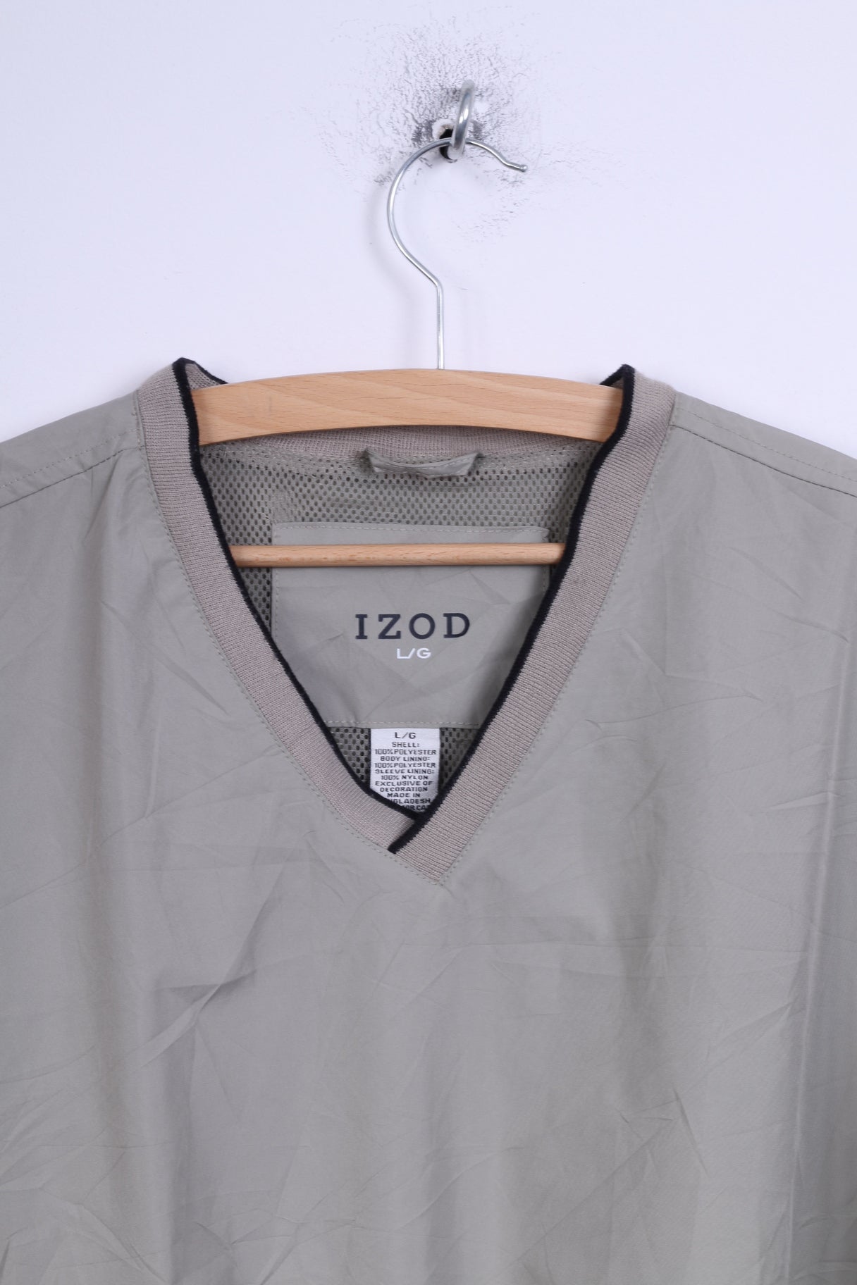 Giacca IZOD da uomo L color talpa con scollo a V Sport