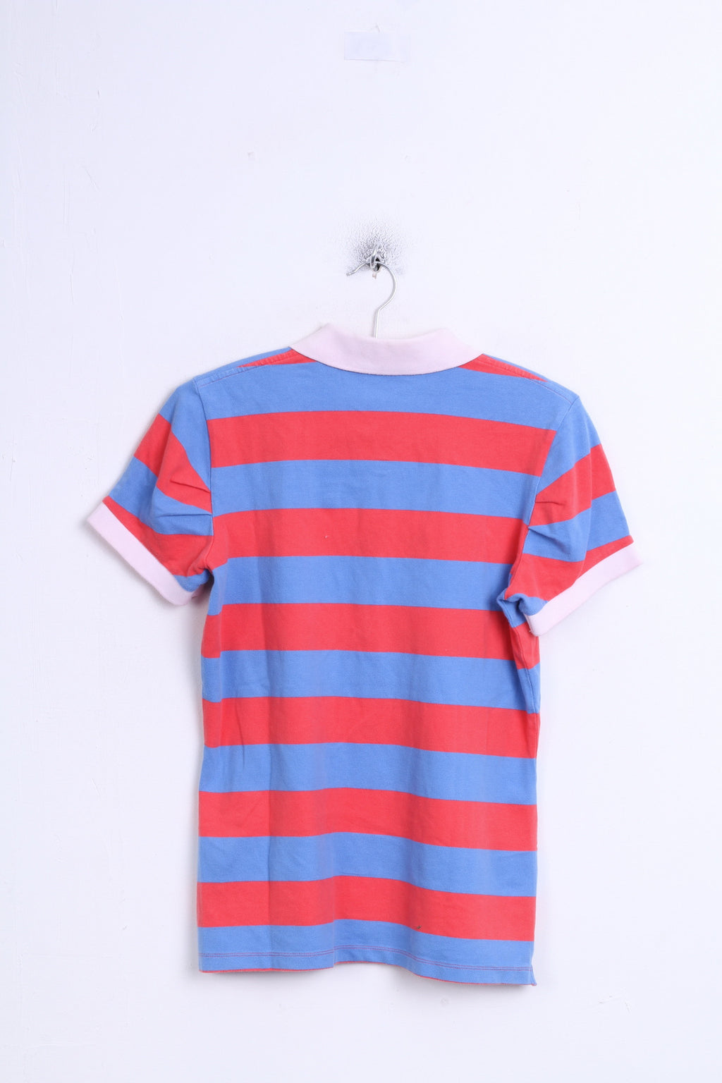 GANT Femme L Polo Rayé Bleu Coton Fitt Top