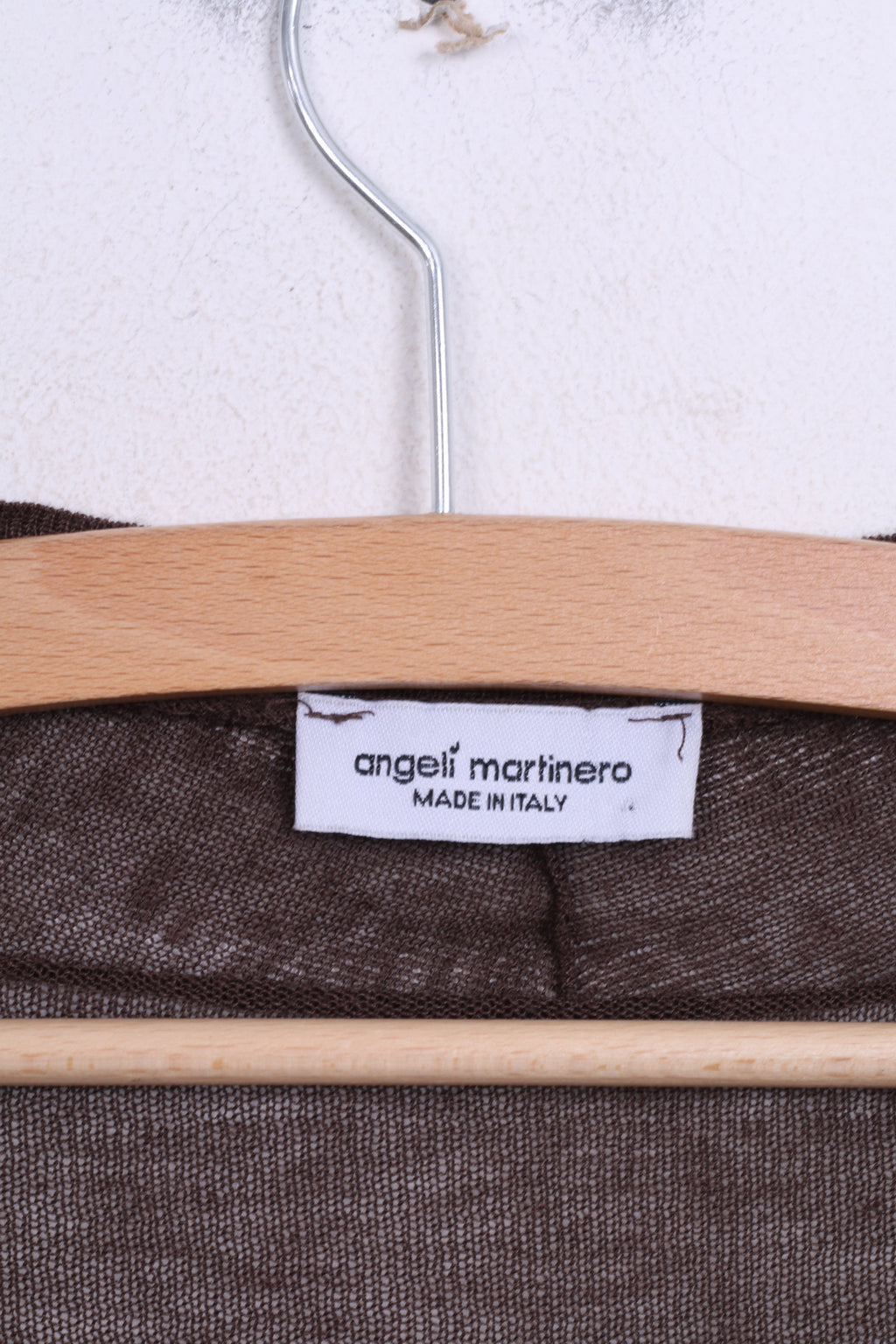 Angeli Martinero Femme L Jumper Pull Marron À Manches Courtes Italie