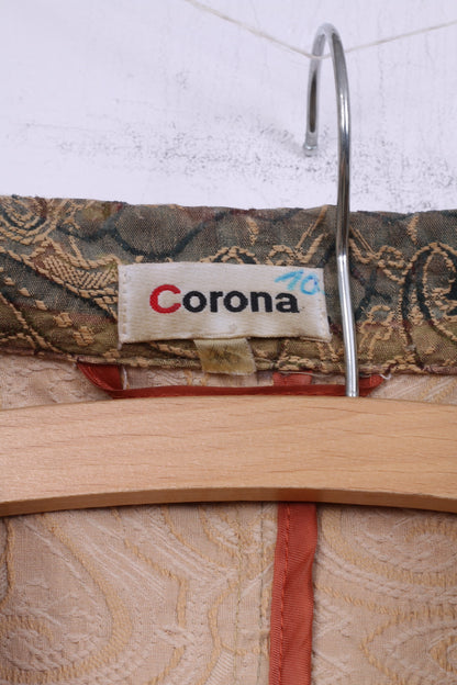 Corona Womens 46 XL Blazer Multicolor Barcco Vintage Shoulder Pads Jacket