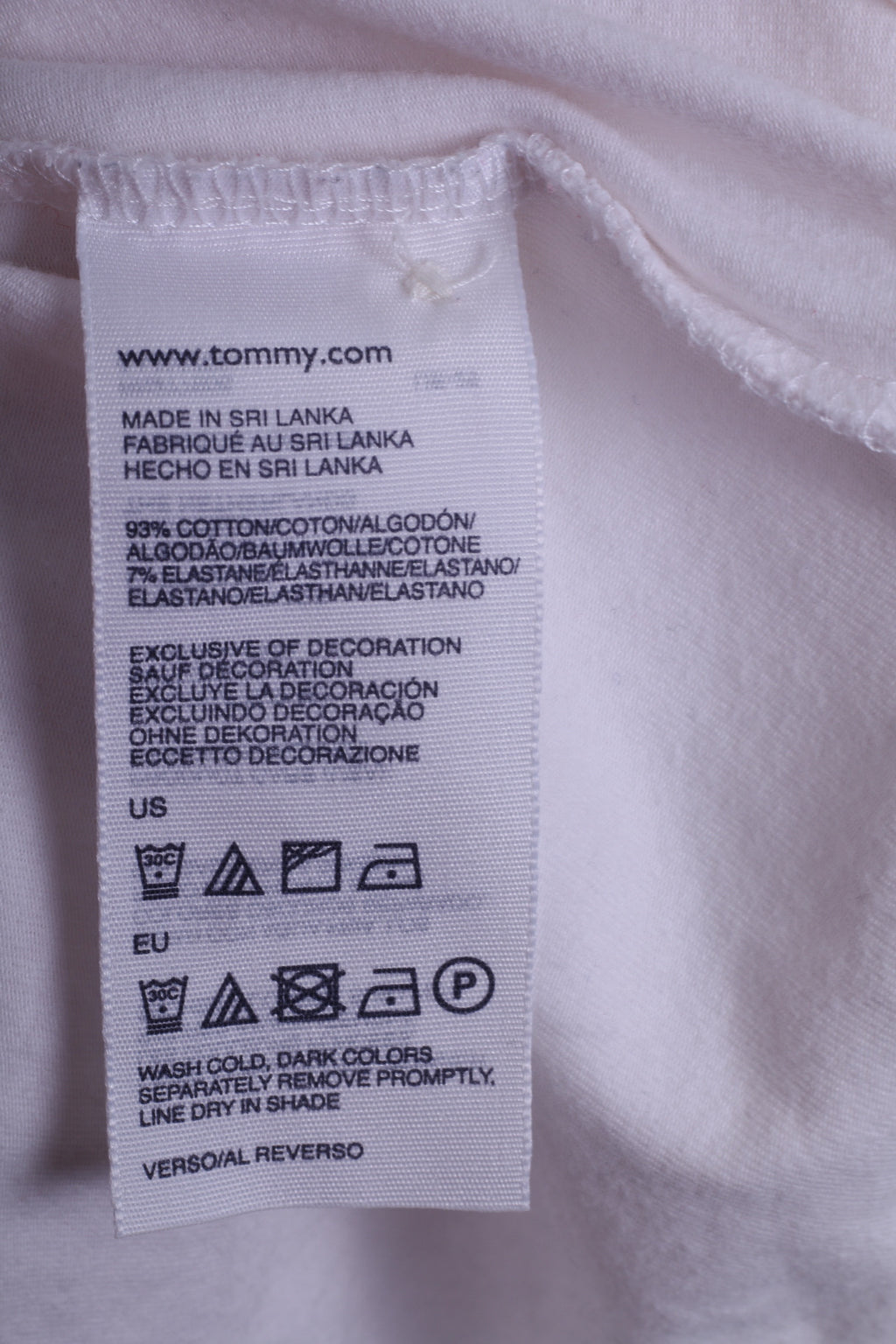 Tommy Hilfiger Polo S pour femme en coton blanc à manches courtes, coupe ajustée