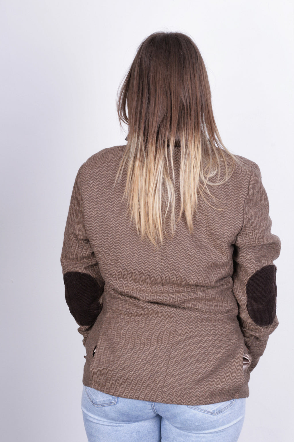 Soulstar Womens M Top Suit Brown England Buttons Down Collar - RetrospectClothes