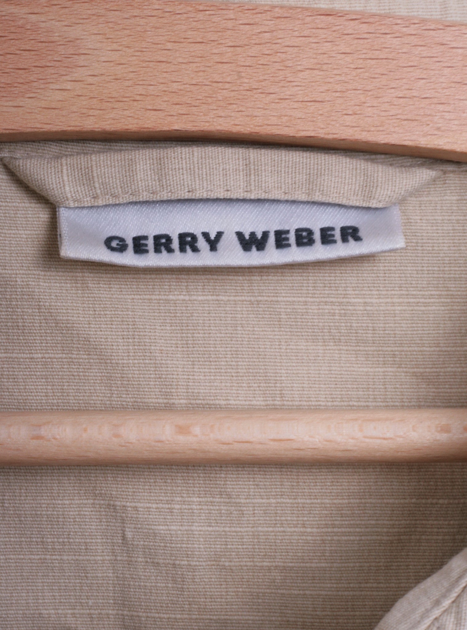 Gerry Weber Womens 38 M Casual Shirt Outdoor Cotton Top Beige - RetrospectClothes