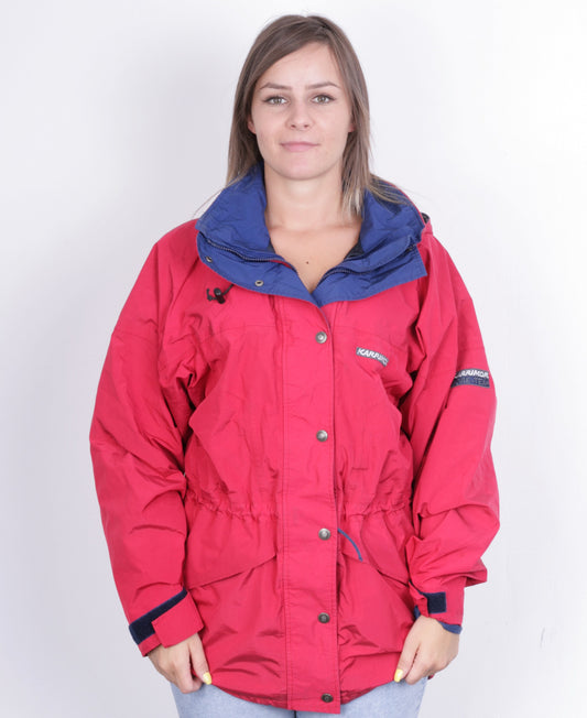 Karrimor Western Isles Womens 12 M/L Jacket Gore-Tex Hood Red Waterproof - RetrospectClothes