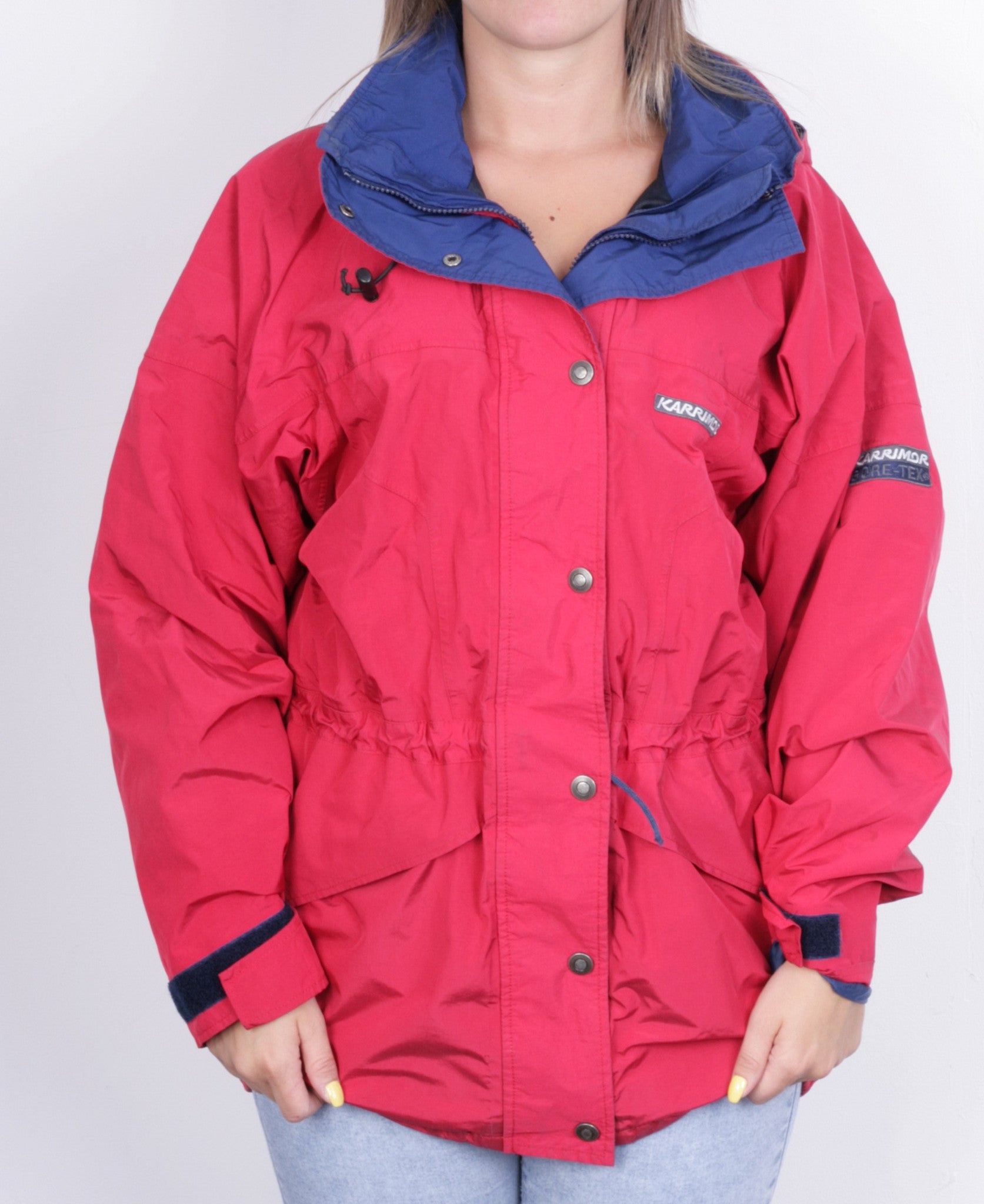 Karrimor Western Isles Womens 12 M/L Jacket Gore-Tex Hood Red Waterproof - RetrospectClothes
