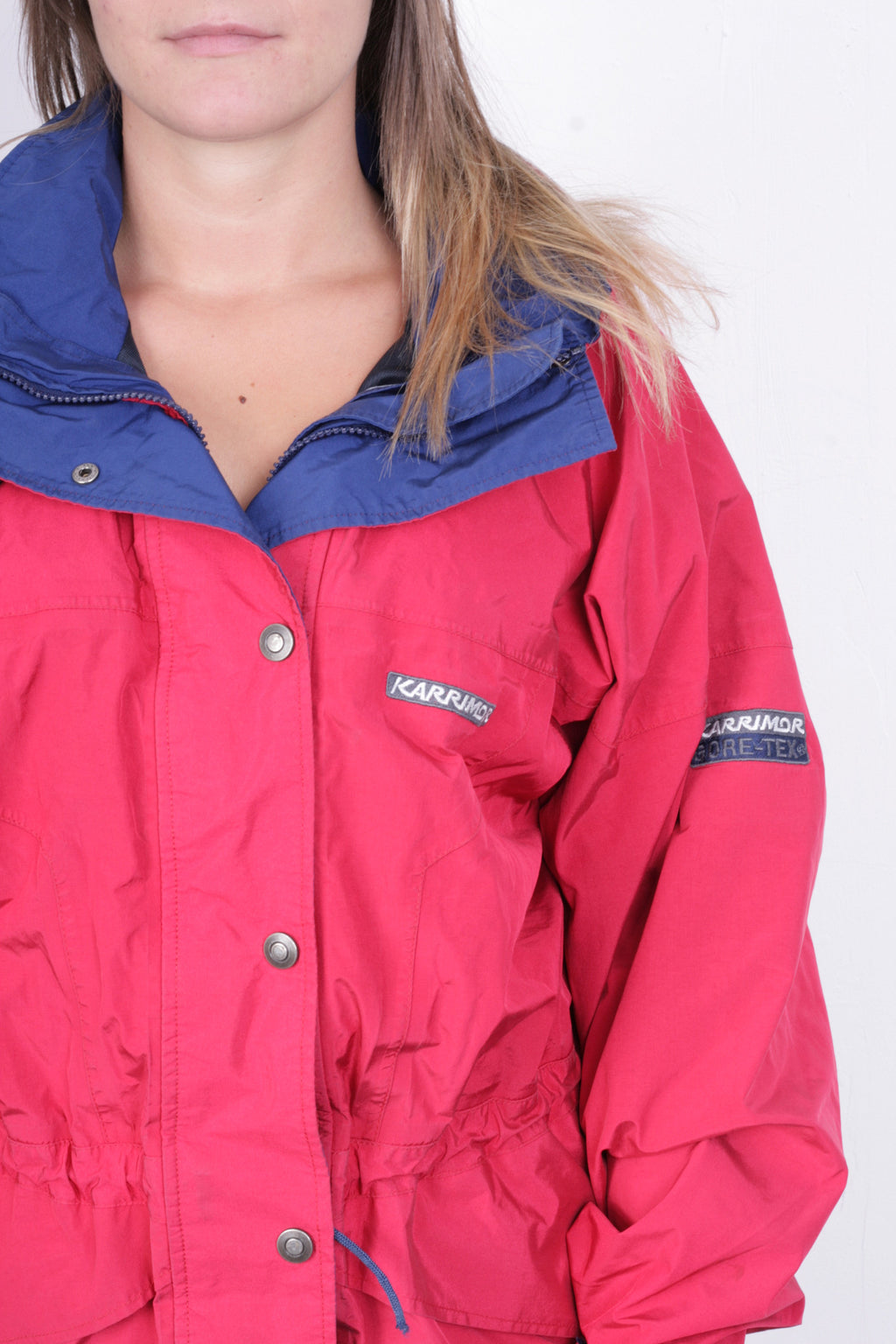 Karrimor Western Isles Womens 12 M/L Jacket Gore-Tex Hood Red Waterproof - RetrospectClothes