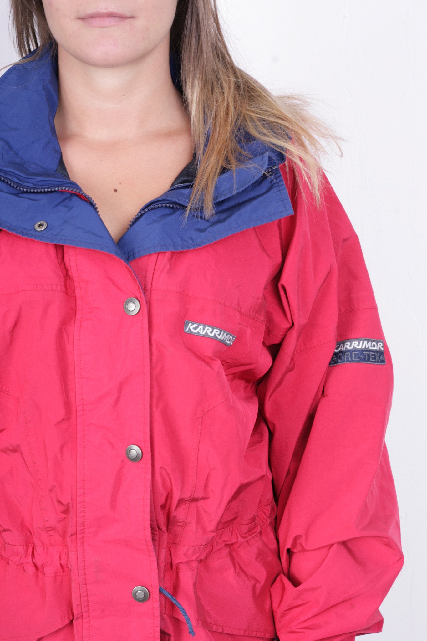 Karrimor Western Isles Womens 12 M/L Jacket Gore-Tex Hood Red Waterproof - RetrospectClothes