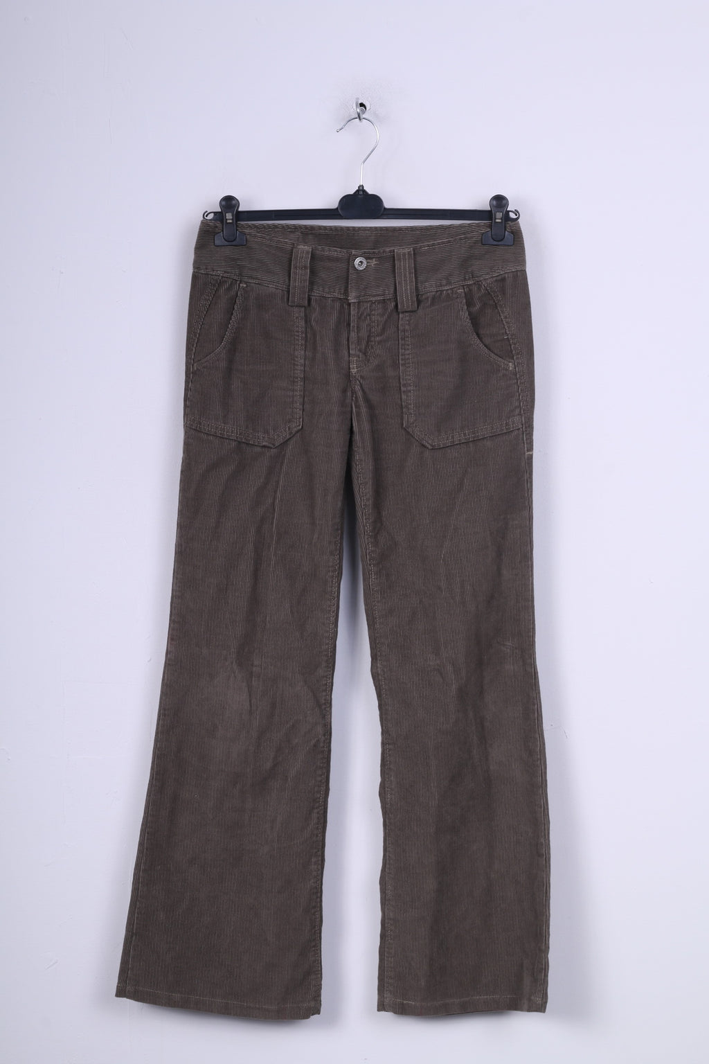 Diesel Womens W27 Trousers Cotton Corduroy Khaki