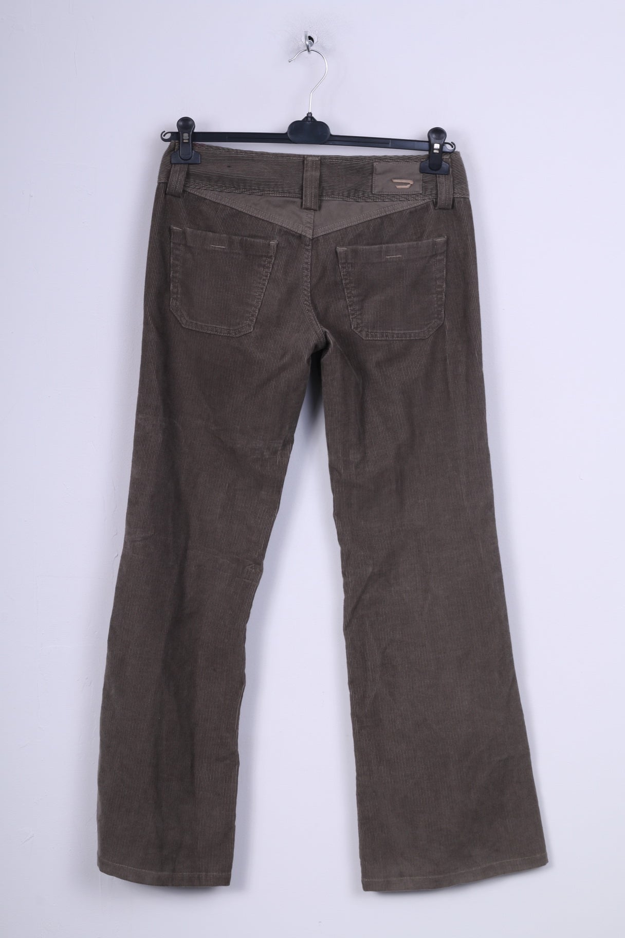 Diesel Womens W27 Trousers Cotton Corduroy Khaki