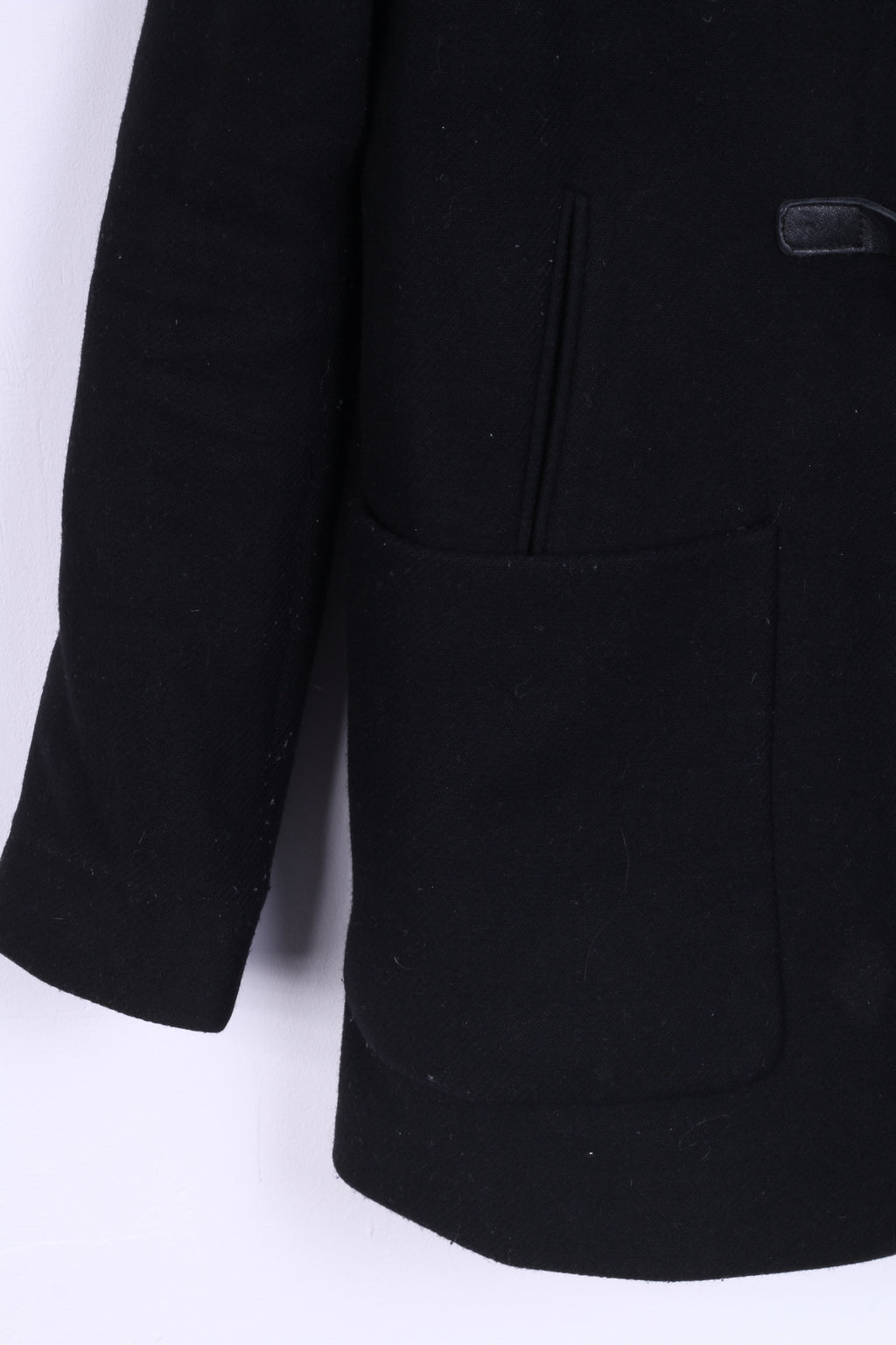 Giacca ZARA da donna con cappuccio nera monopetto
