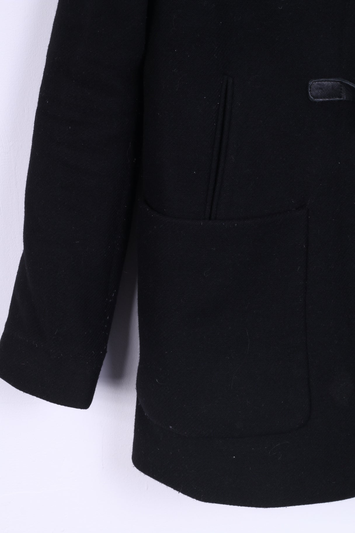 Giacca ZARA da donna con cappuccio nera monopetto