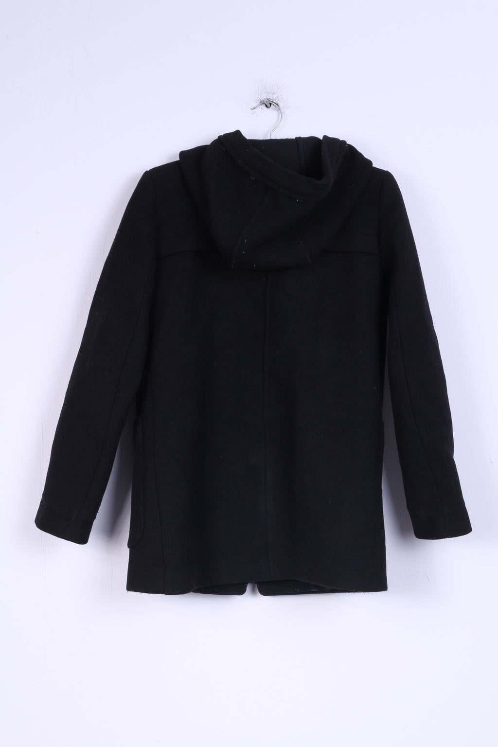 Giacca ZARA da donna con cappuccio nera monopetto