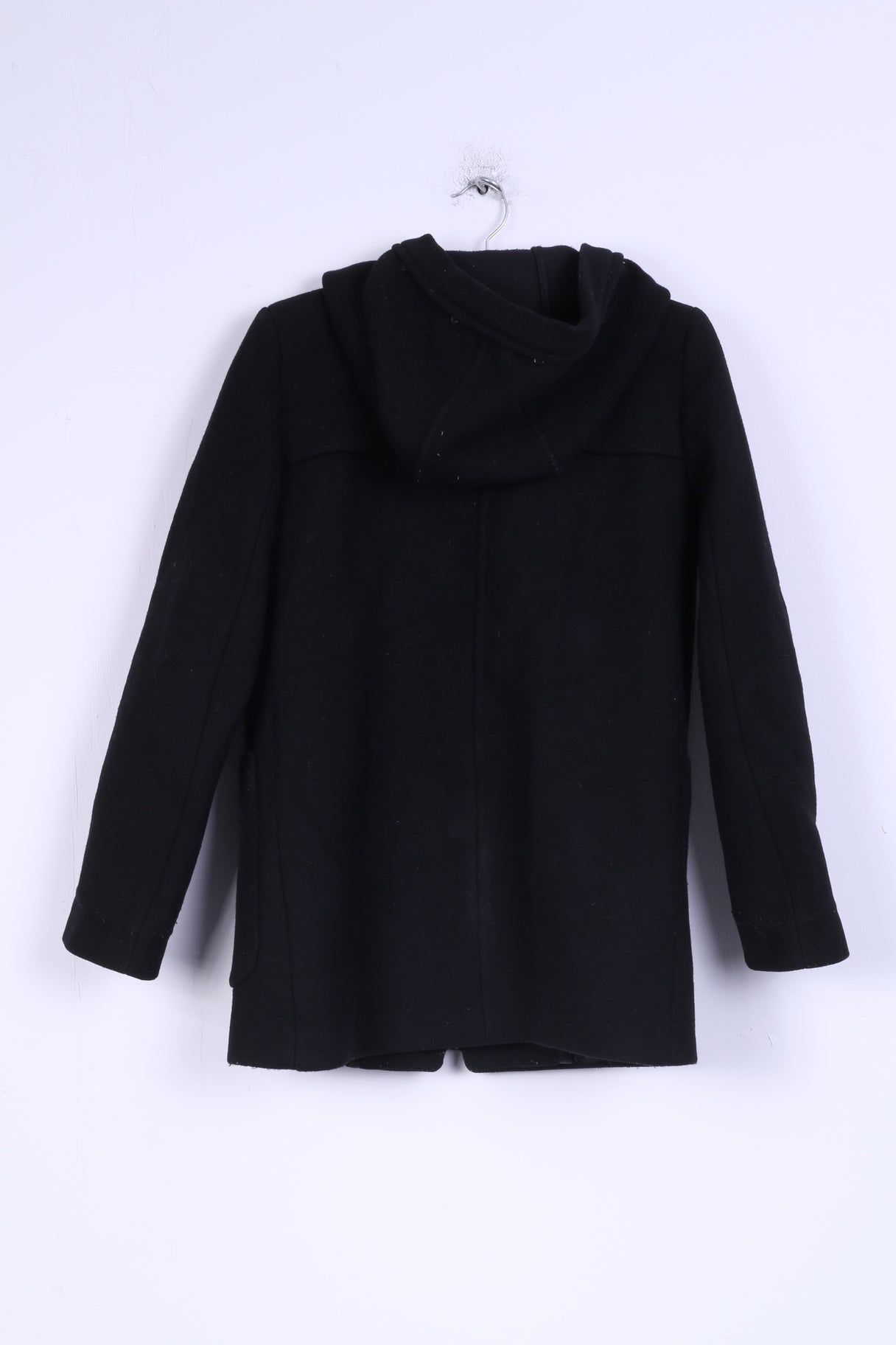 Giacca ZARA da donna con cappuccio nera monopetto