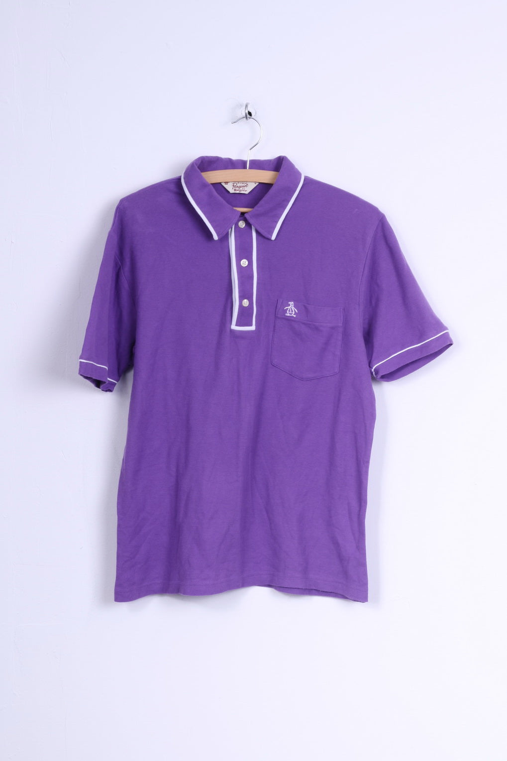 Penguin Polo M Homme Violet Coton Coupe Slim Stretch Top