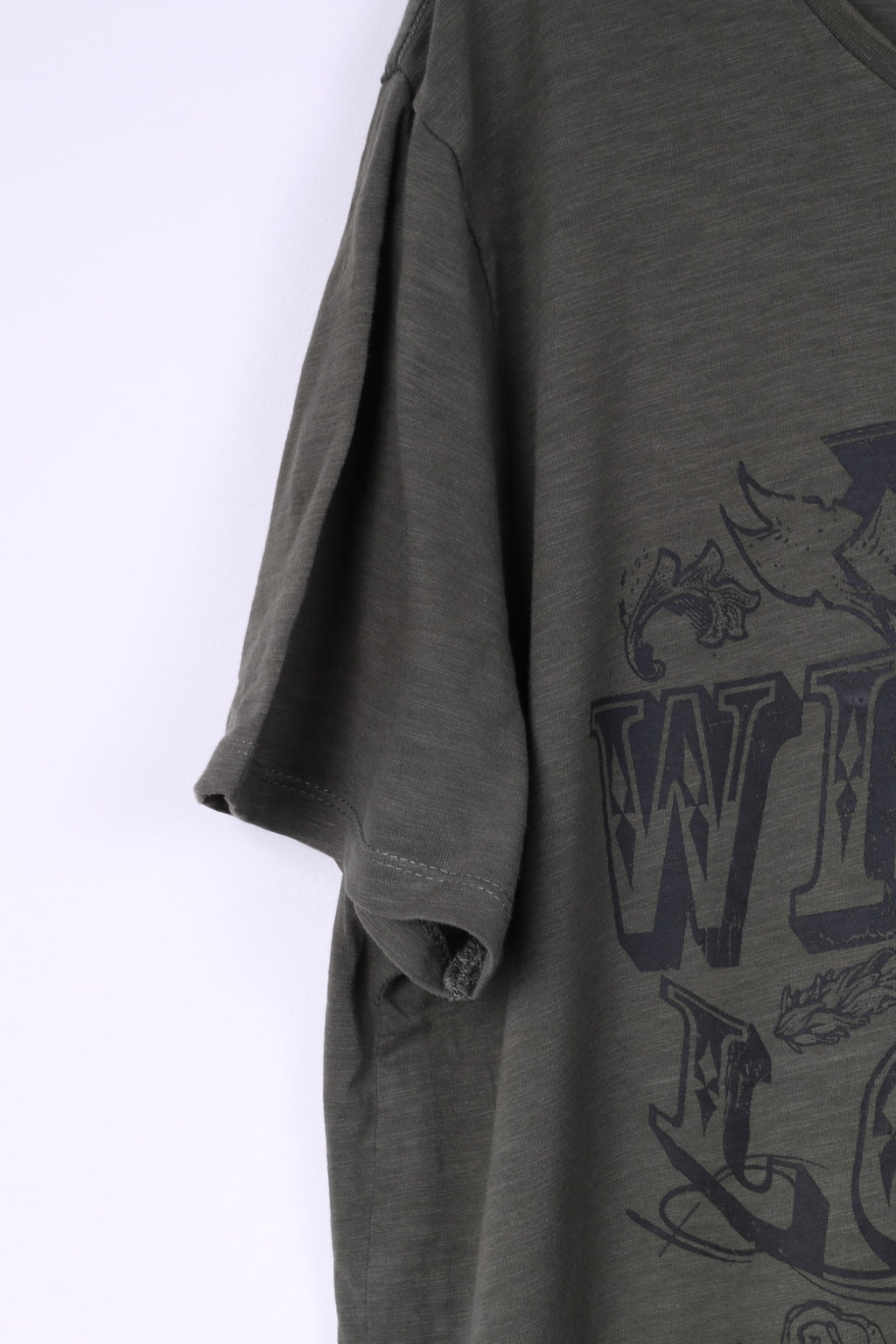 C&amp;A Clockhouse T-Shirt XXL Homme Vert Coton Graphic Win Or Lose Top 