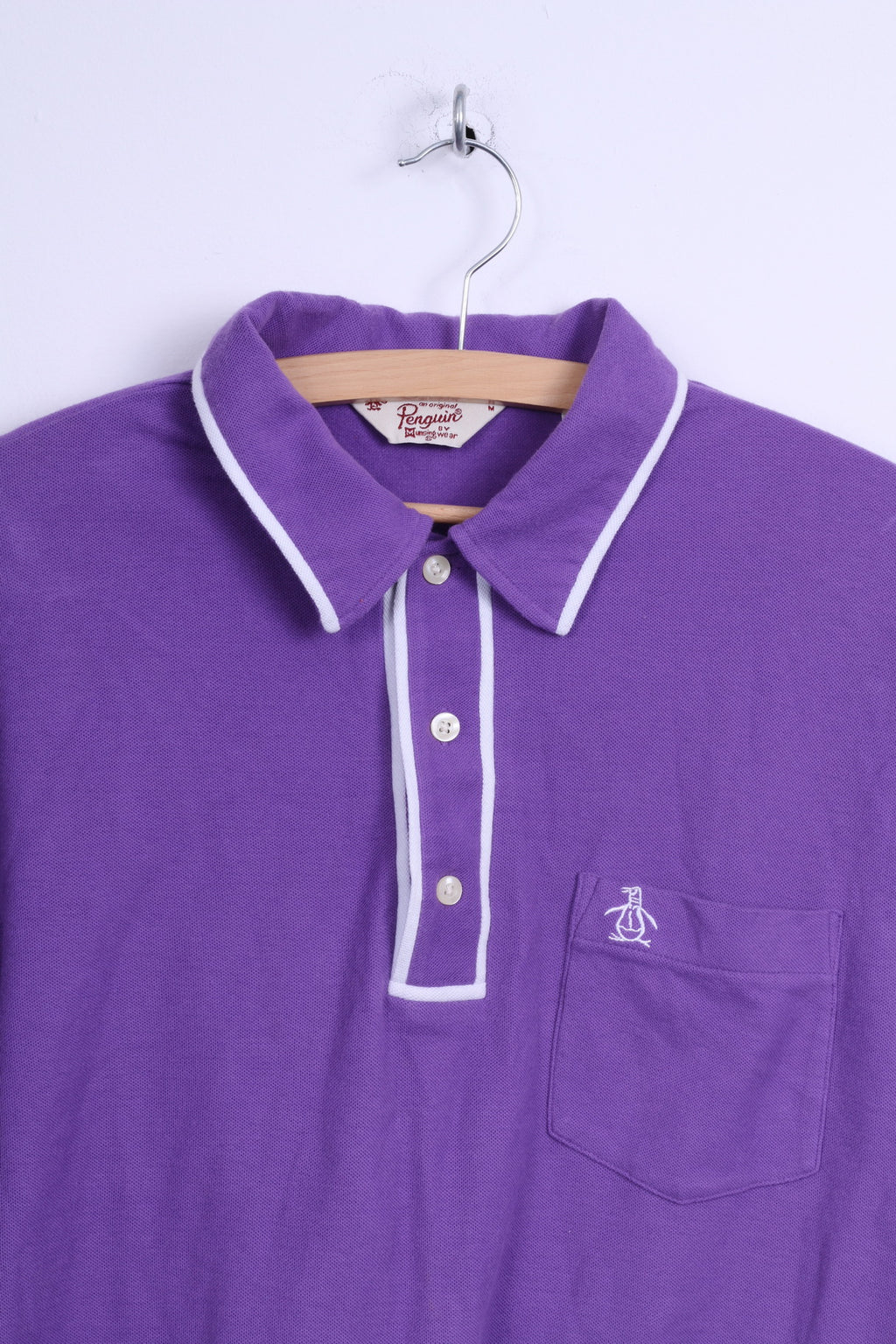 Penguin Polo M Homme Violet Coton Coupe Slim Stretch Top