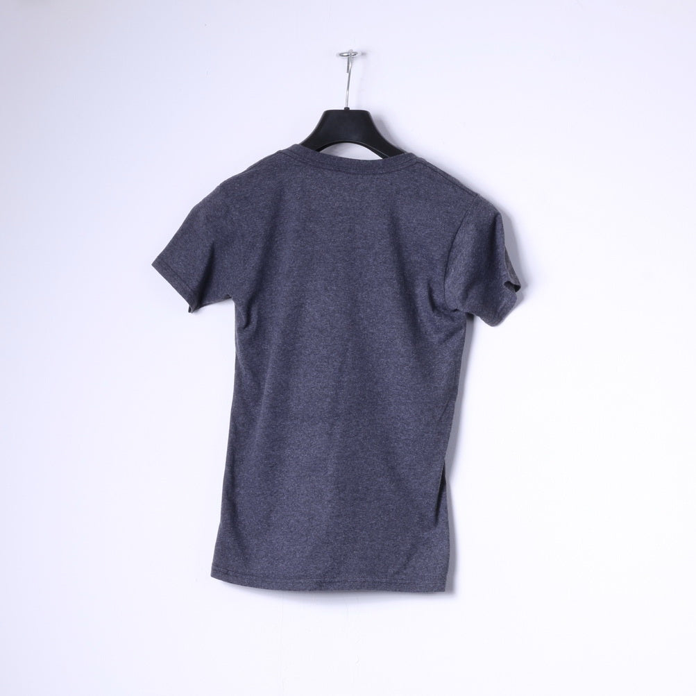Disney Store T-shirt S pour femmes, haut en coton gris avec personnages noirs graphiques
