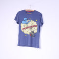 C&A The Simpsons Men S T-Shirt Blue Cotton Blend Graphic The Itchy & Scratchy Show