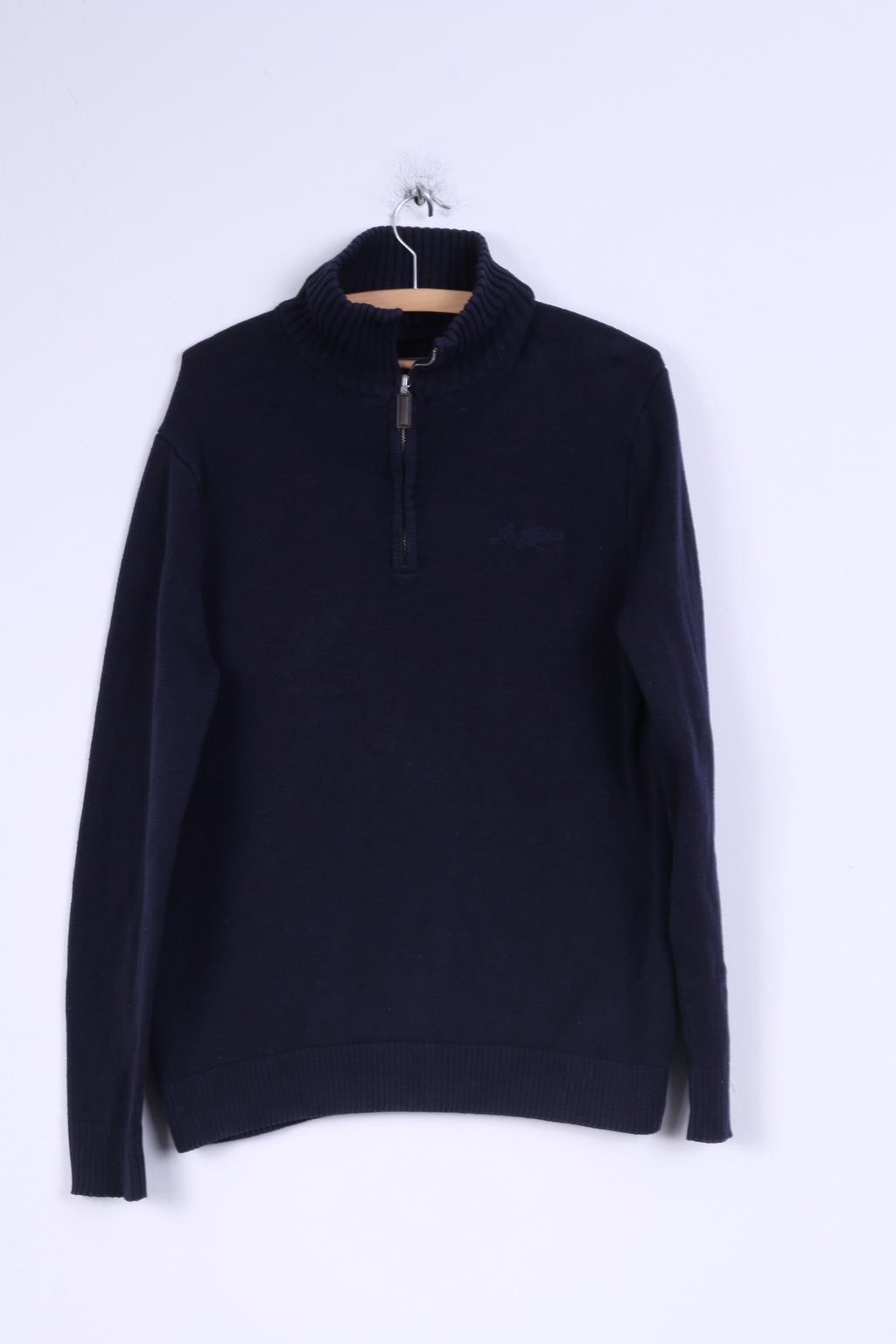 Pepe Jeans London Pull XL Jumper Col Zippé Femme Bleu Marine Coton