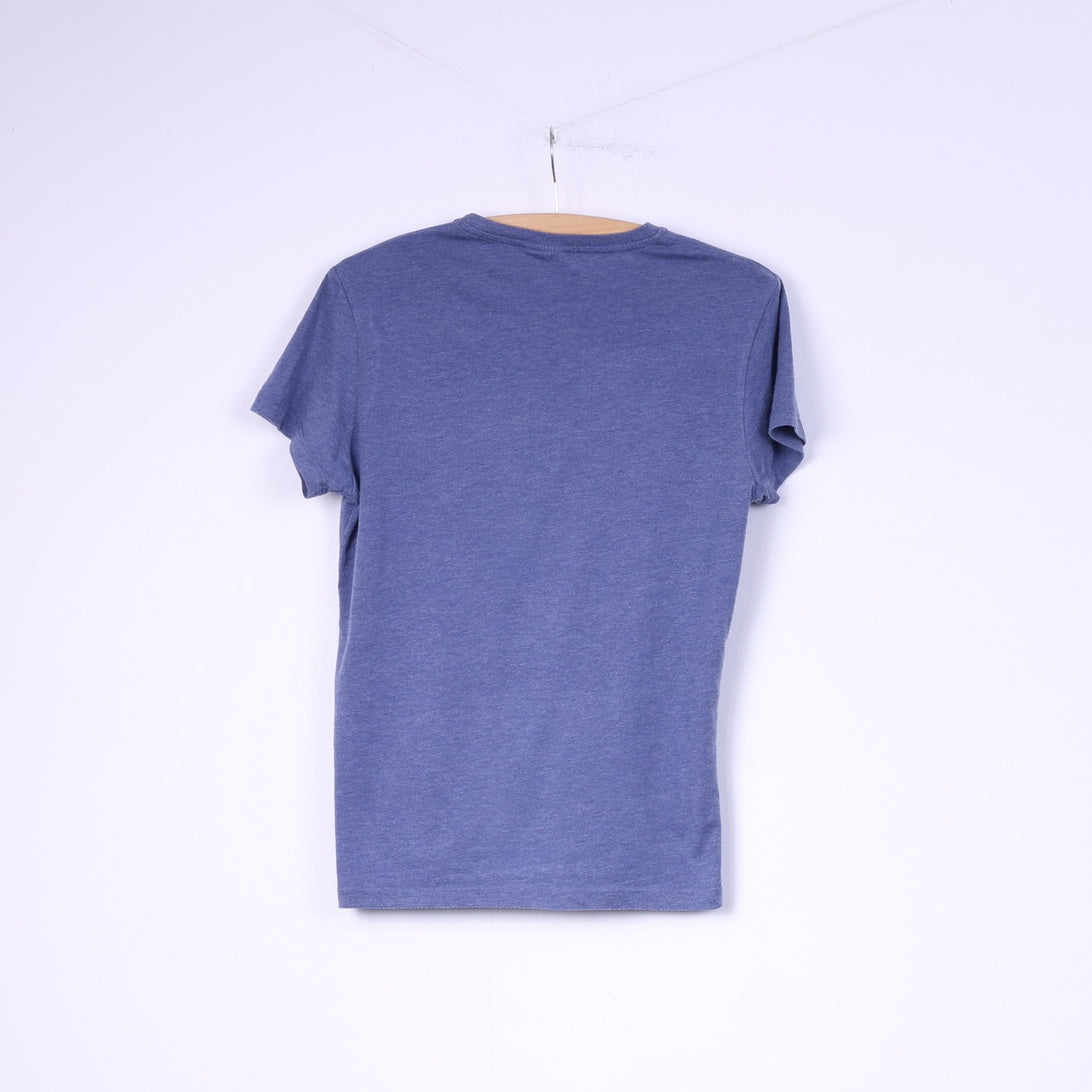 C&A The Simpsons Men S T-Shirt Blue Cotton Blend Graphic The Itchy & Scratchy Show