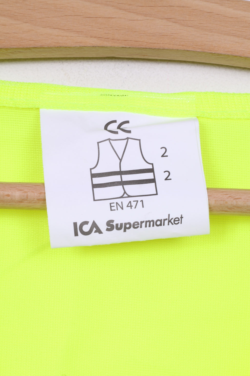 Ica Supermarket Gilet unisexe taille unique réfléchissant de sécurité jaune 