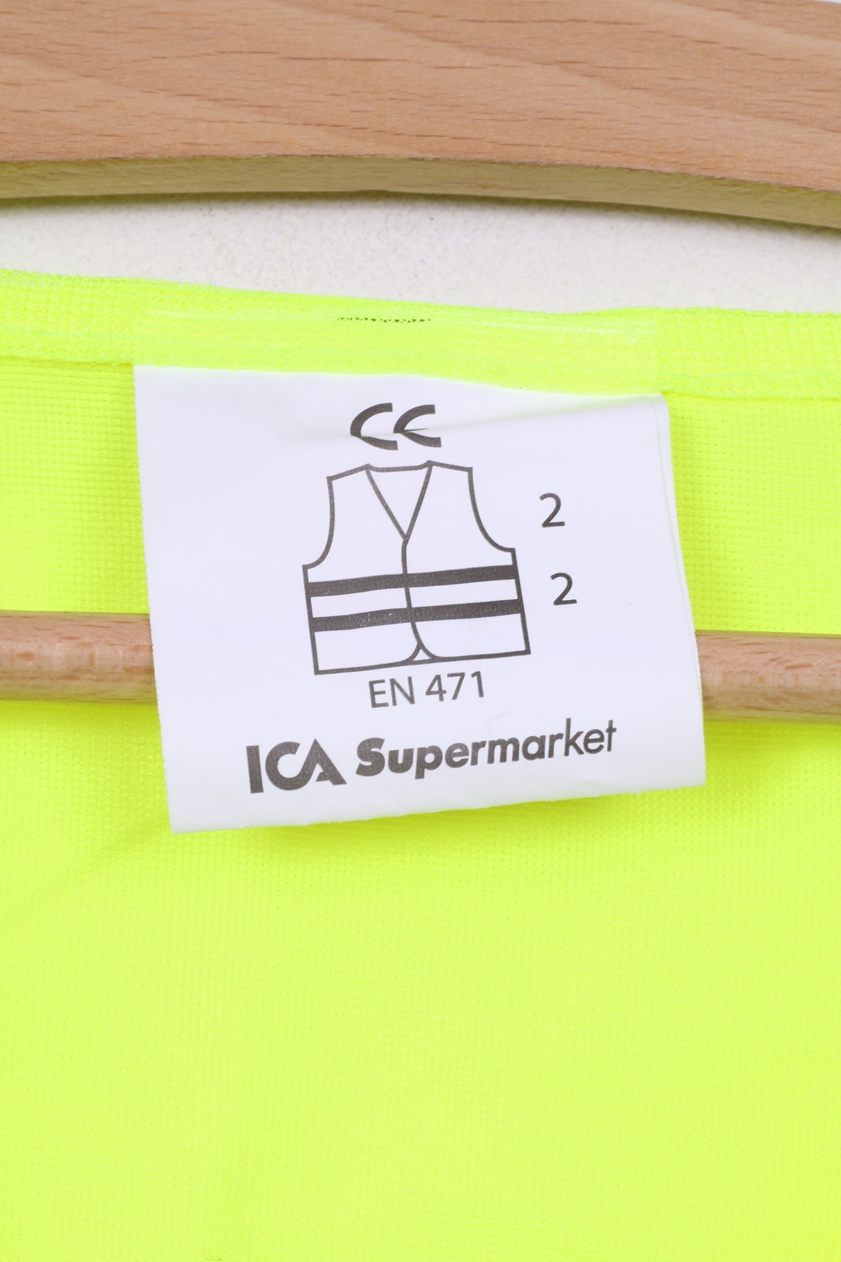 Ica Supermarket Gilet unisexe taille unique réfléchissant de sécurité jaune 