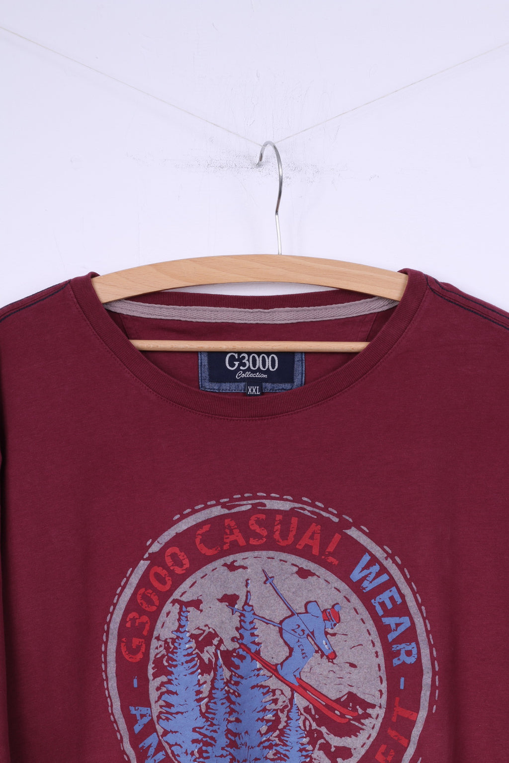 G3000 Collection T-shirt en coton à col rond pour homme 2XL 