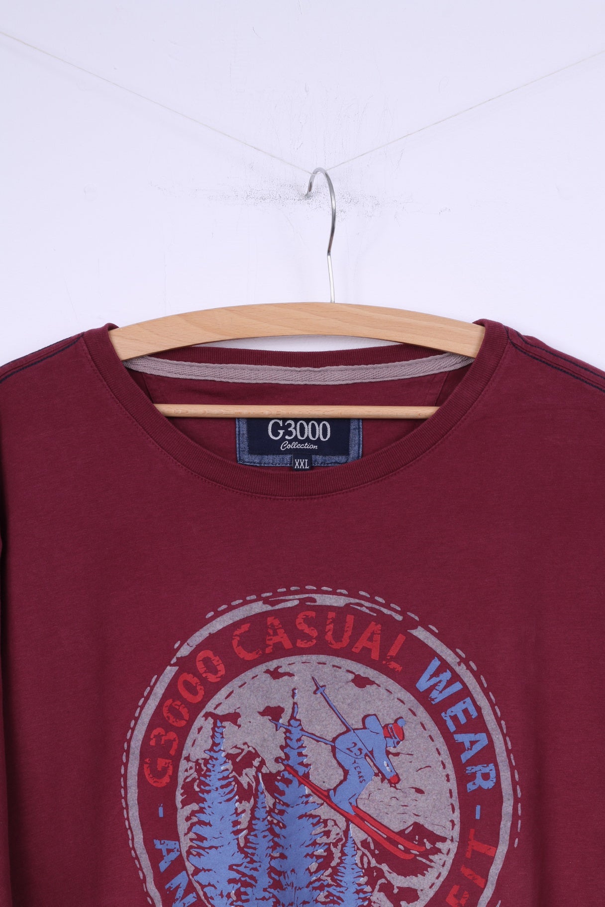G3000 Collection T-shirt en coton à col rond pour homme 2XL 